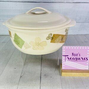 Corelle Coordinates TEXTURED LEAVES Stoneware 2.5 Qt Covered Lid Casserole Dish